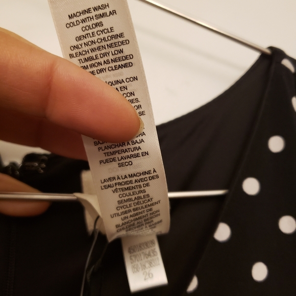 Chico's Knit Kit Dot Jumpsuit Black Antique White Wideleg XL/16 Chico's Size 3 - Picture 11 of 16